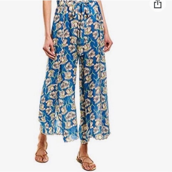 Johnny Was Pants - Johnny was silk Floral flowing pants  Sz XS